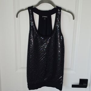 Express Rainbow Colorful Sequin Sleeveless Top - Size XS